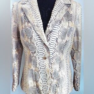 Python Snakeskin Jacket - 100% Python authentic snakeskin. Made in Italy.
